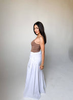 Skirt poplin with scarf