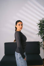 Ruched Long-Sleeve Top 01