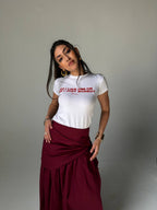 Skirt poplin with scarf