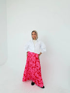 Satin printed Skirt