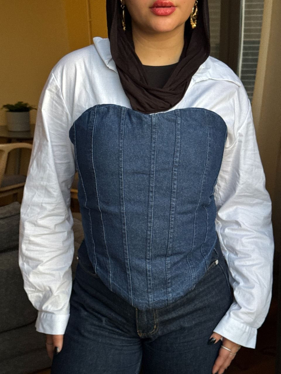 Denim Corset