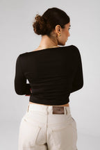 Tilted V Neck Top 03
