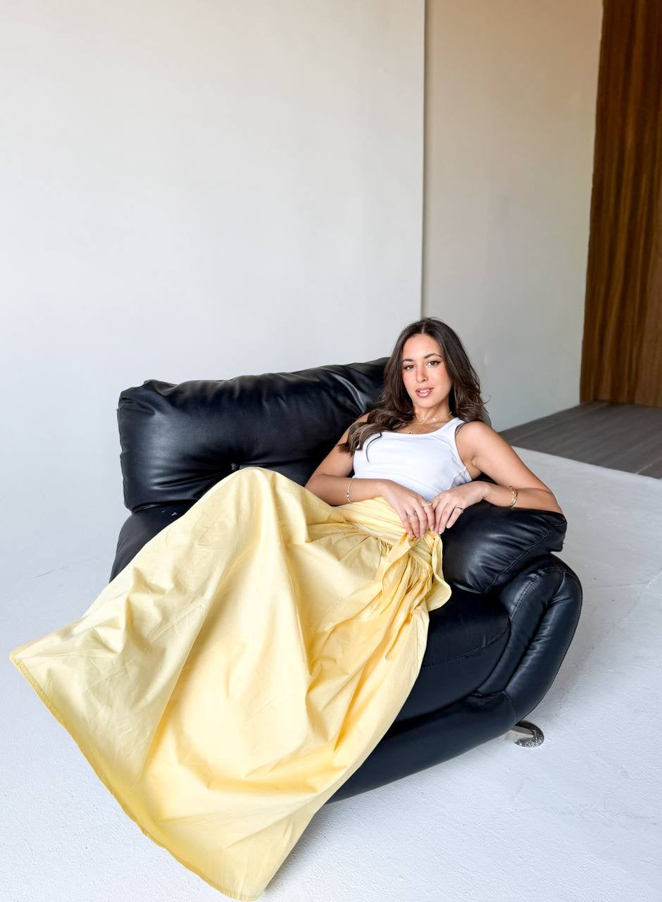Skirt poplin with scarf