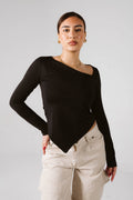 Tilted V Neck Top 03