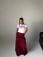 Skirt poplin with scarf