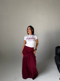 Skirt poplin with scarf