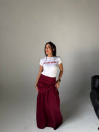 Skirt poplin with scarf