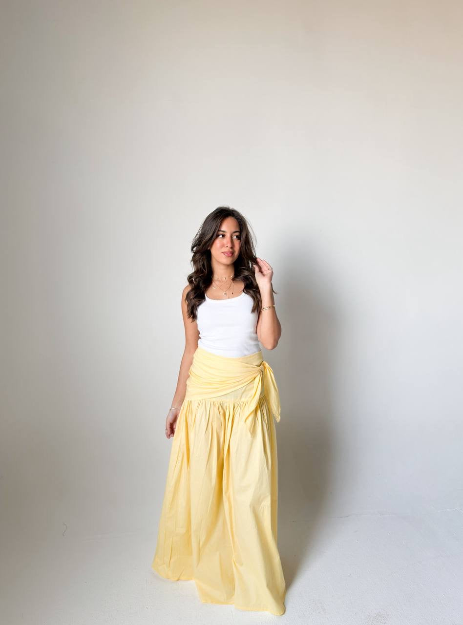 Skirt poplin with scarf