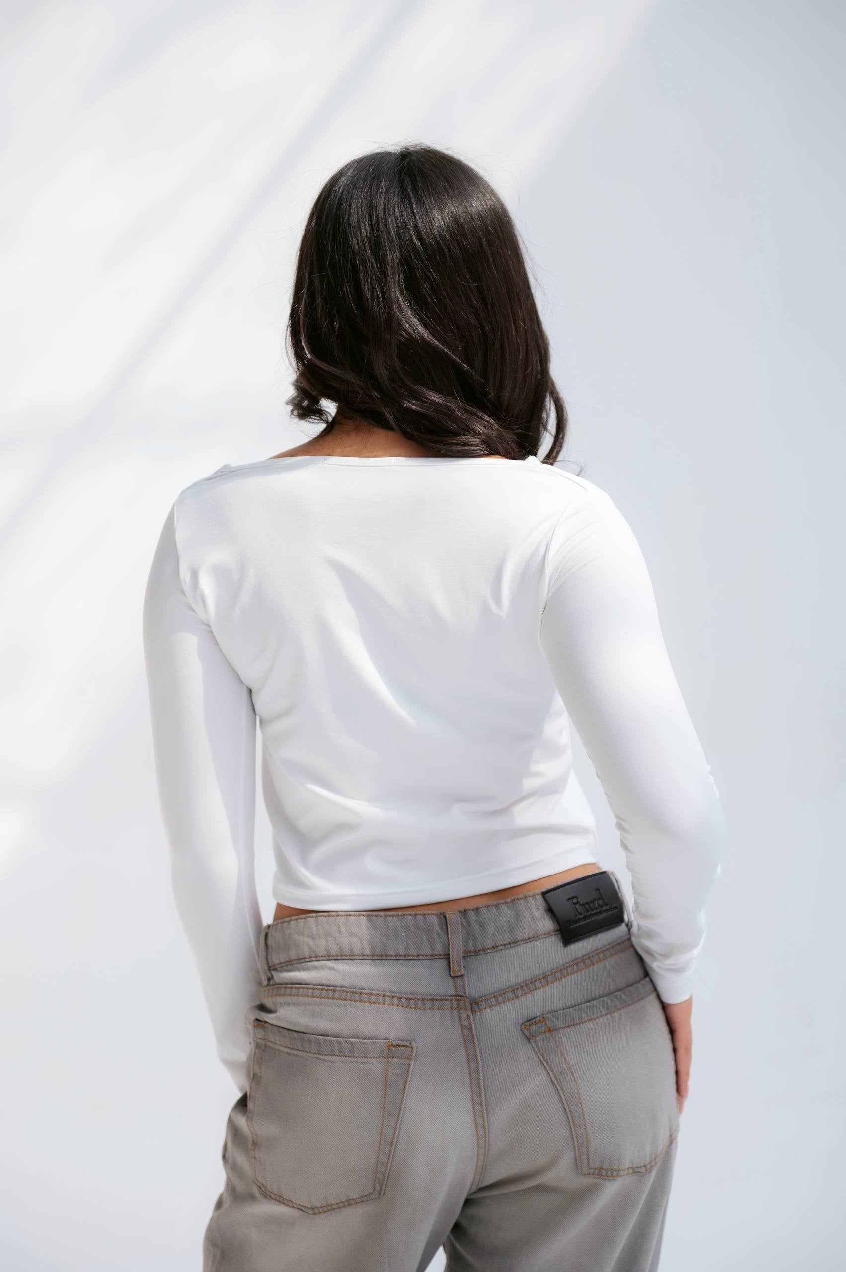 Tilted V Neck Top 03