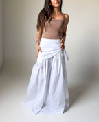 Skirt poplin with scarf