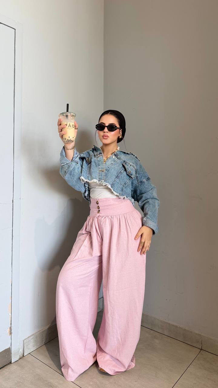 Linen oversized pants