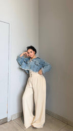 Linen oversized pants