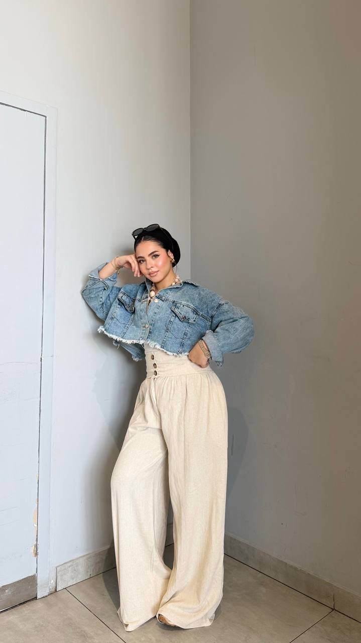 Linen oversized pants