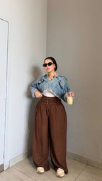 Linen oversized pants