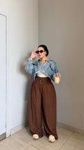 Linen oversized pants