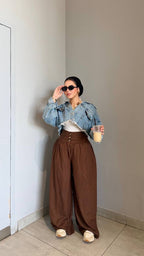 Linen oversized pants