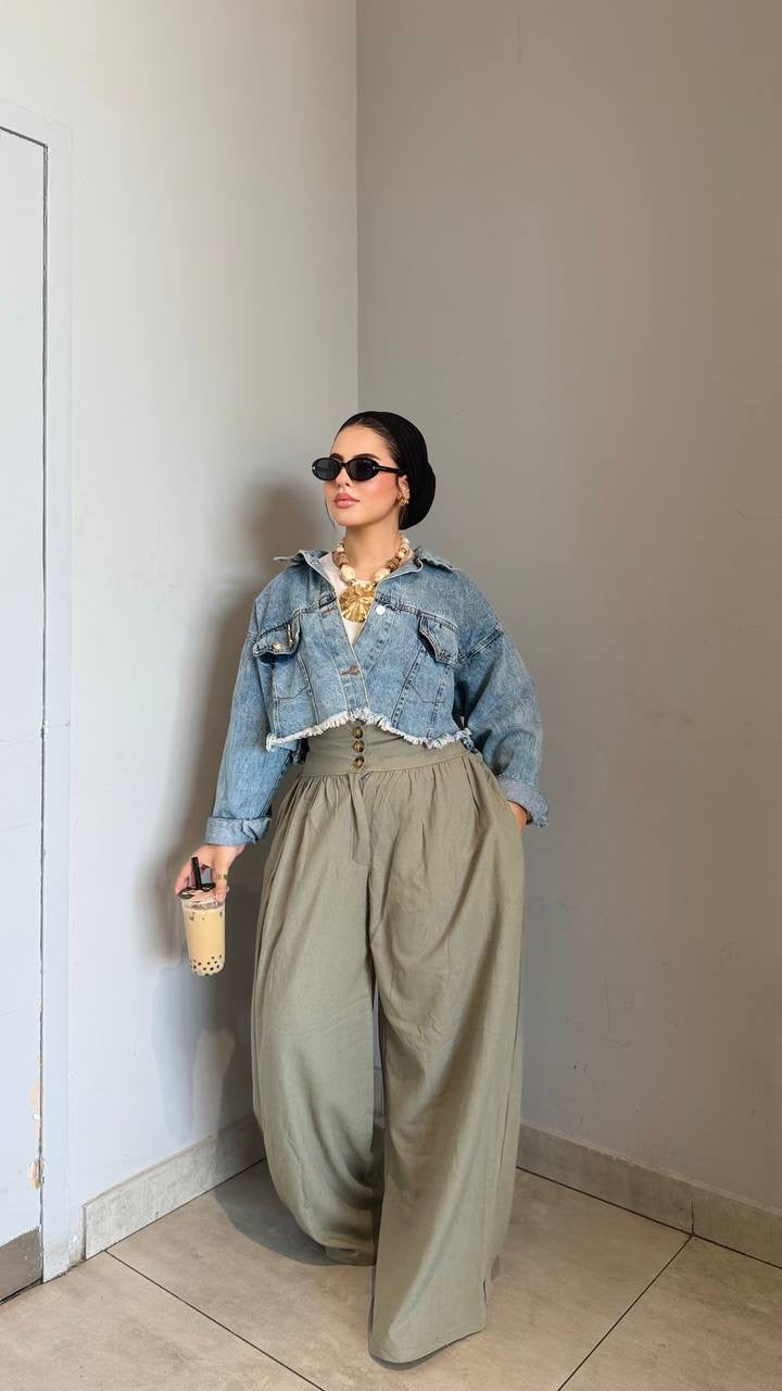 Linen oversized pants