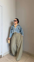 Linen oversized pants