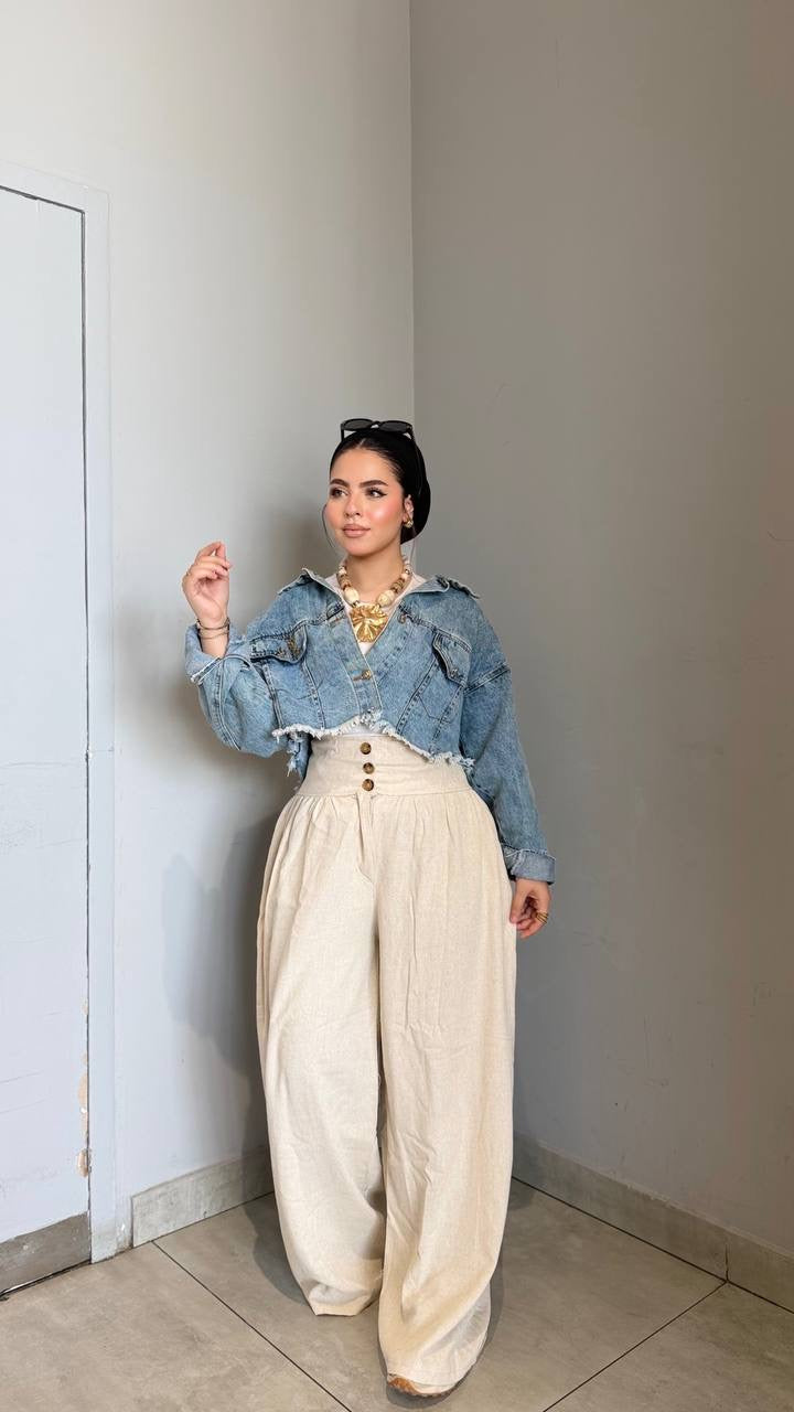 Linen oversized pants