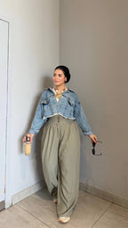 Linen oversized pants